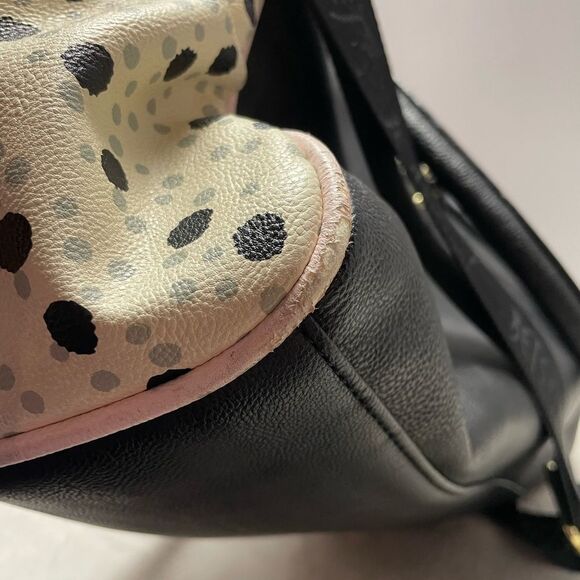 Betsey Johnson Diaper Bag Large Baby Tote Flap Over Polka Dot - Picture 14 of 15